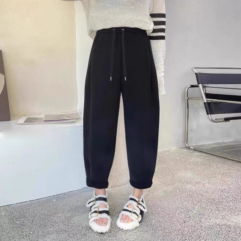 Nėščiųjų kelnės su fleece apdaila rudens-žiemos sezonui, trijų ketvirčių ilgio, medvilnės-poliesterio mišinys, išlaiko šilumą