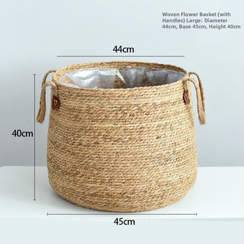 Käsitsi kootud rohttaimedest taimikast – dekoratiivne säilituskorv taimede jaoks, logotüübi printimine saadaval