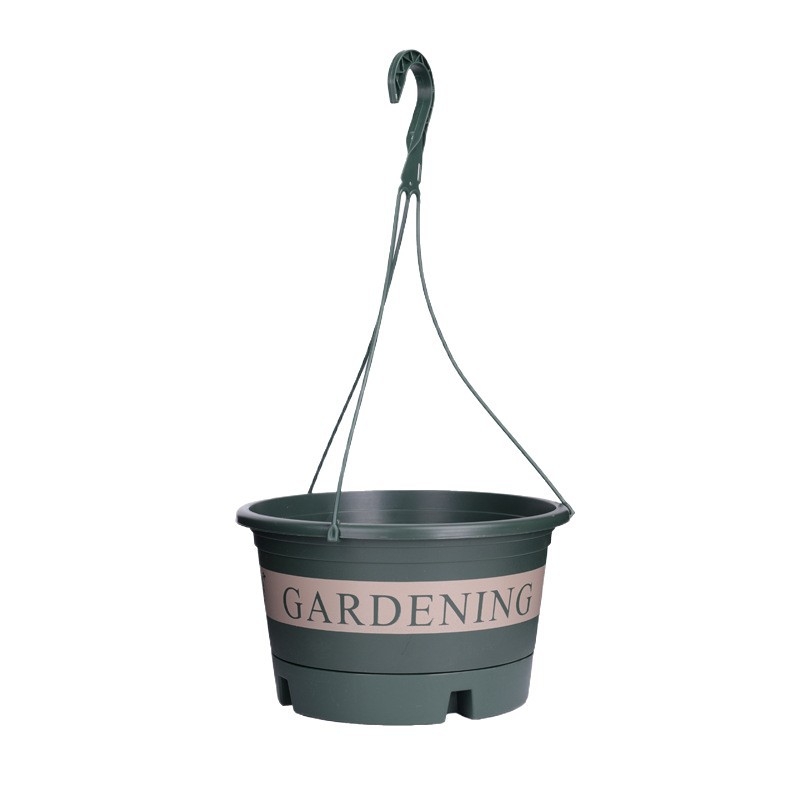 Саксия за цветя от смола, дишаща, устойчива на деформация и корозия; подходяща за окачване, настолна и подова употреба; с дренажен дизайн.