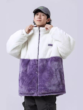 Muški reverzibilni kaput s fleece podstavom, poliester punilo, zatvarač, stojeći ovratnik, Oxford tkanina