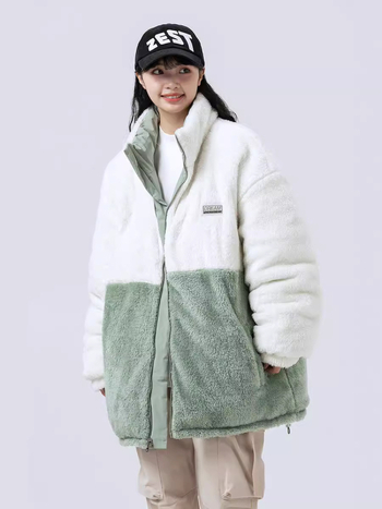 Muški reverzibilni kaput s fleece podstavom, poliester punilo, zatvarač, stojeći ovratnik, Oxford tkanina