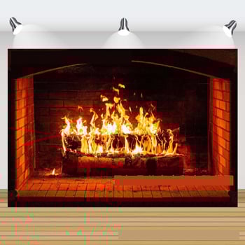 Geriausiai parduodamas tarpvalstybinis fotografijos fonas su kalėdiniu židiniu, skirtas namų interjero dekoravimui, scenos fotografijai ir dekoratyviniam pakabinamam audiniui.