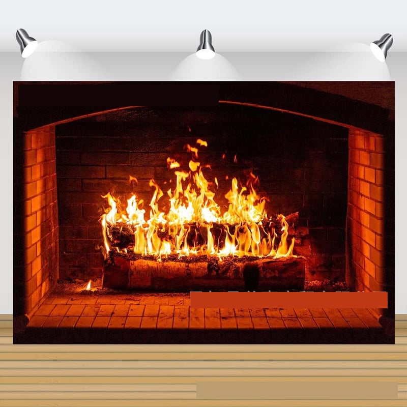 Geriausiai parduodamas tarpvalstybinis fotografijos fonas su kalėdiniu židiniu, skirtas namų interjero dekoravimui, scenos fotografijai ir dekoratyviniam pakabinamam audiniui.