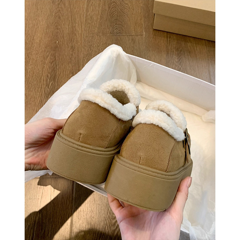 Ženske retro cipele u stilu Birkenstock, Slip-On, nubuk gornji dio, zaobljeni vrh, gumena potplat, PU ulošak, niski gornji dio, izvezeni uzorak, plišna unutrašnjost, jesen 2025 izdanje