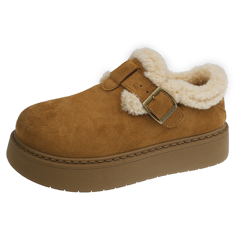 Ženske retro cipele u stilu Birkenstock, Slip-On, nubuk gornji dio, zaobljeni vrh, gumena potplat, PU ulošak, niski gornji dio, izvezeni uzorak, plišna unutrašnjost, jesen 2025 izdanje