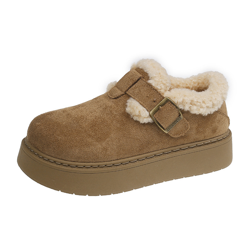 Ženske retro cipele u stilu Birkenstock, Slip-On, nubuk gornji dio, zaobljeni vrh, gumena potplat, PU ulošak, niski gornji dio, izvezeni uzorak, plišna unutrašnjost, jesen 2025 izdanje