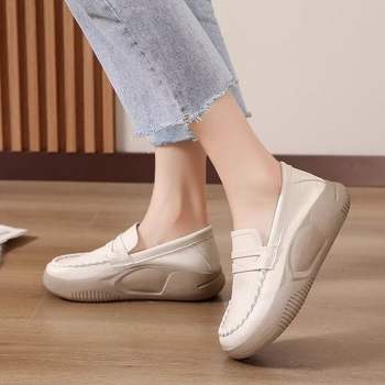 Doudou női cipő, minimalist stílus, kerek orrú — felsőrész szintetikus bőrből, gumitalp, alacsony sarok 1–3 cm