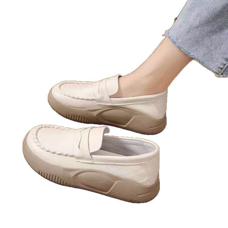 Doudou női cipő, minimalist stílus, kerek orrú — felsőrész szintetikus bőrből, gumitalp, alacsony sarok 1–3 cm