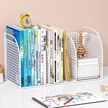 Metalinė stalinių knygų lentyna su fiksuotomis pertvaromis, itališko minimalistinio stiliaus