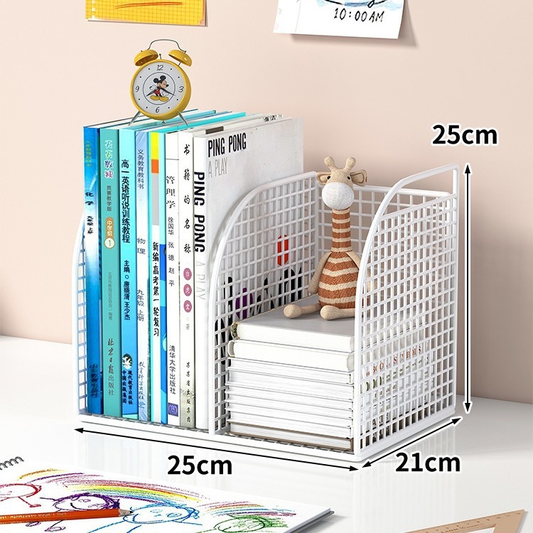 Metalinė stalinių knygų lentyna su fiksuotomis pertvaromis, itališko minimalistinio stiliaus