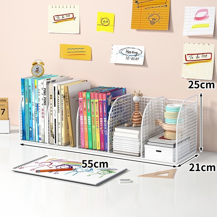 Metalinė stalinių knygų lentyna su fiksuotomis pertvaromis, itališko minimalistinio stiliaus