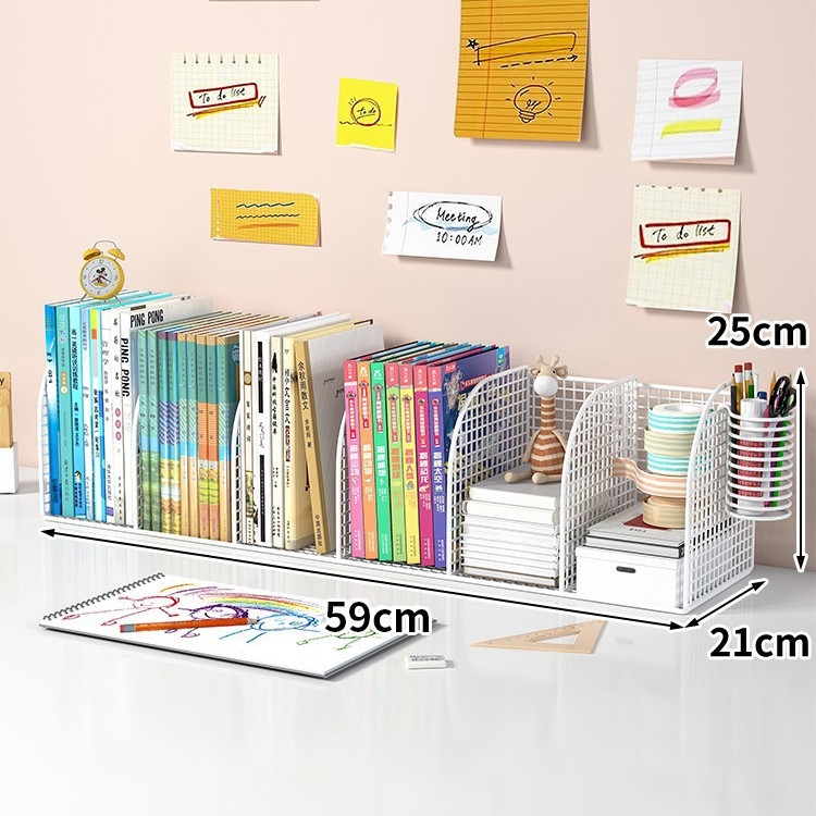 Metalinė stalinių knygų lentyna su fiksuotomis pertvaromis, itališko minimalistinio stiliaus