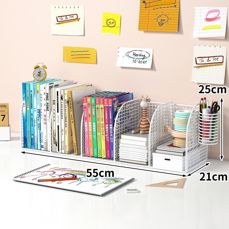 Metalinė stalinių knygų lentyna su fiksuotomis pertvaromis, itališko minimalistinio stiliaus