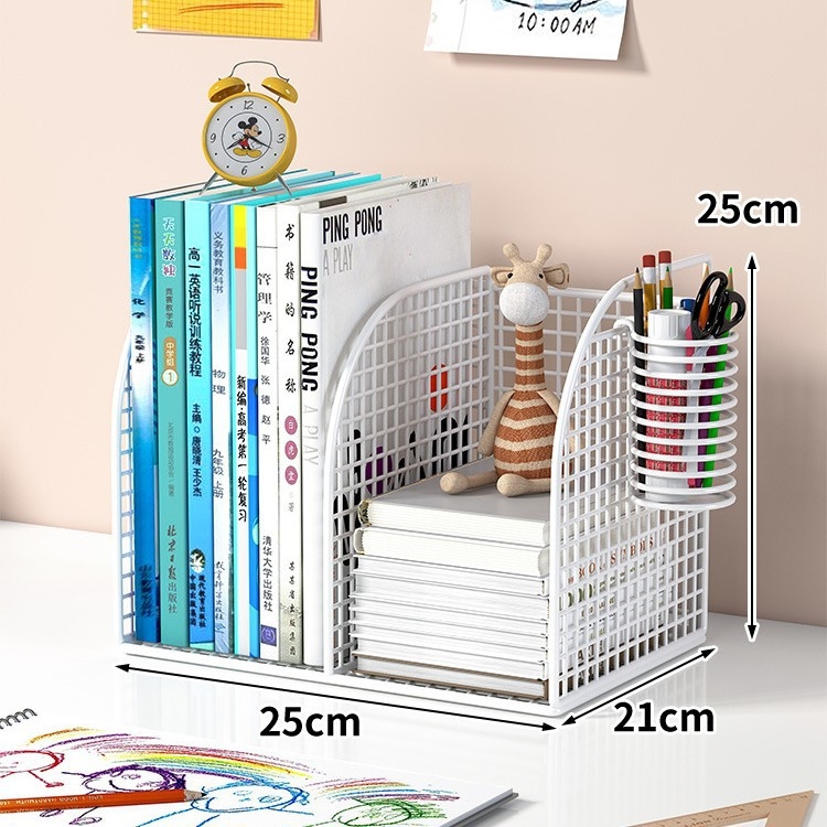 Metalinė stalinių knygų lentyna su fiksuotomis pertvaromis, itališko minimalistinio stiliaus