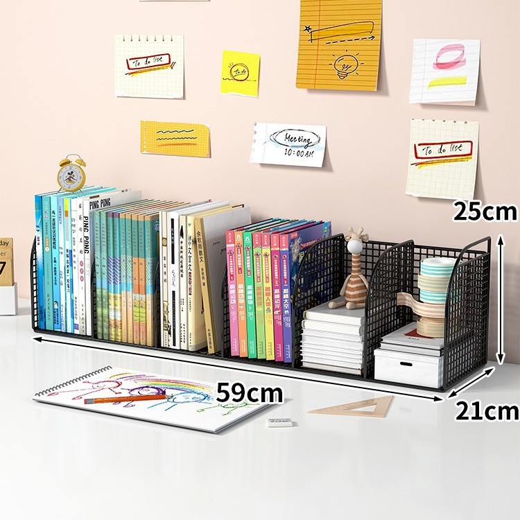 Metalinė stalinių knygų lentyna su fiksuotomis pertvaromis, itališko minimalistinio stiliaus