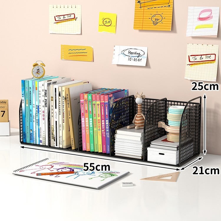 Metalinė stalinių knygų lentyna su fiksuotomis pertvaromis, itališko minimalistinio stiliaus