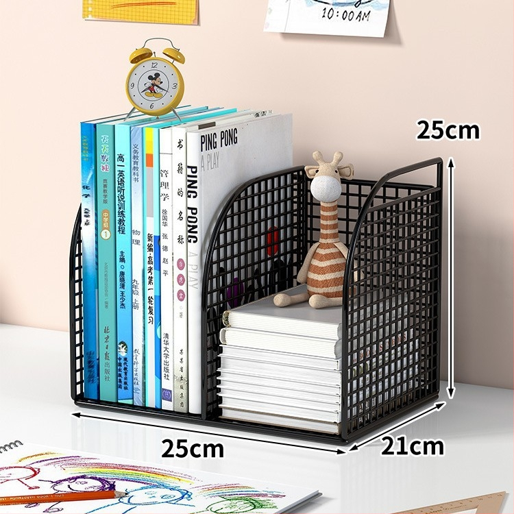 Metalinė stalinių knygų lentyna su fiksuotomis pertvaromis, itališko minimalistinio stiliaus