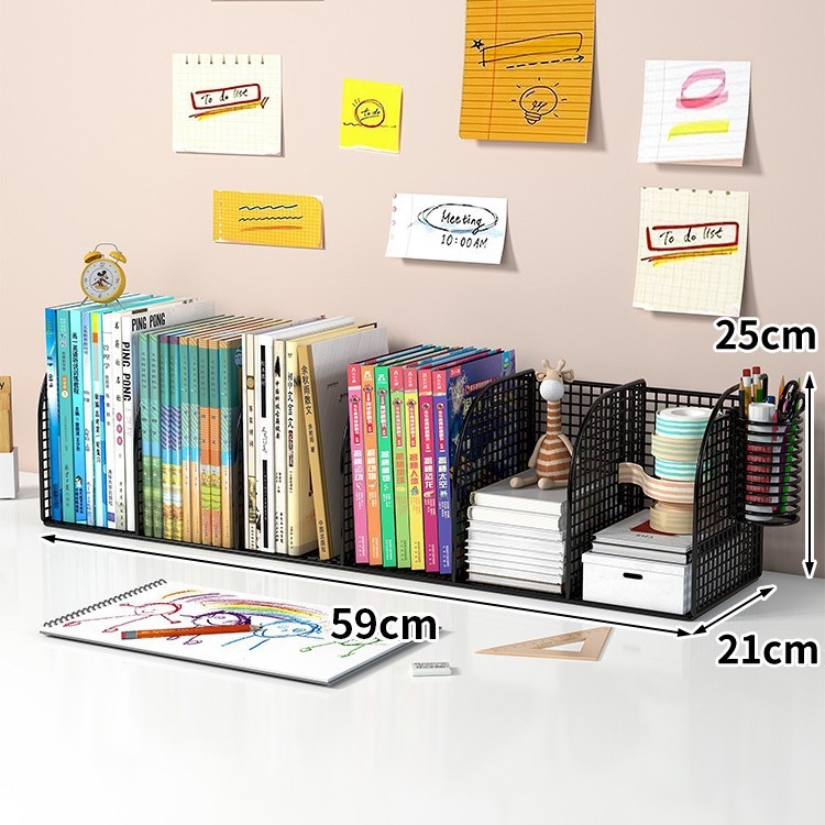 Metalinė stalinių knygų lentyna su fiksuotomis pertvaromis, itališko minimalistinio stiliaus