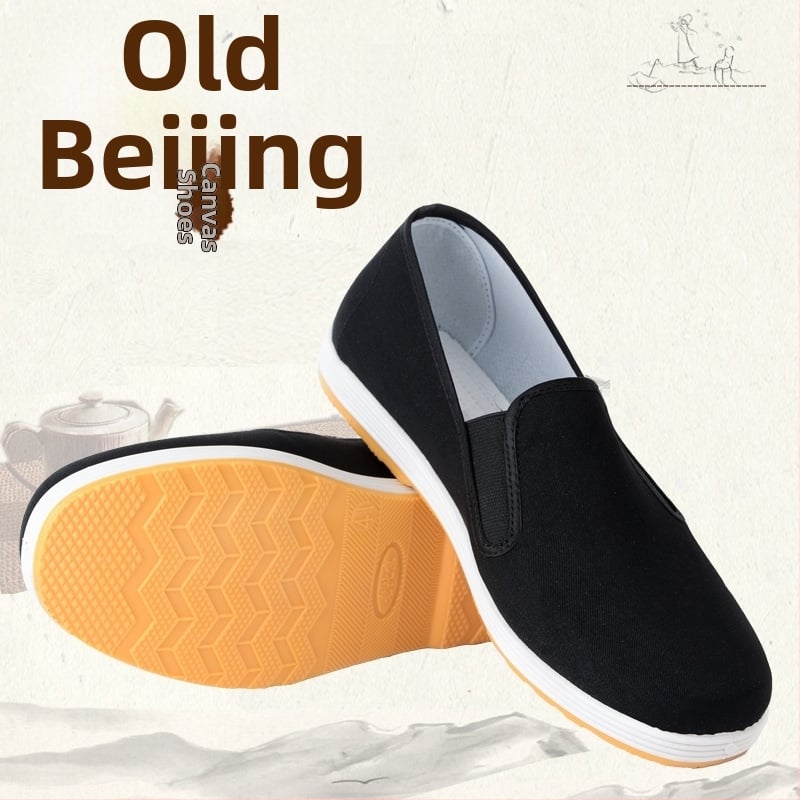 Vyriski drobės bateliai, kvėpuojantys, atsparūs dilimui, žemas viršus, medvilninis viršus, PVC pada