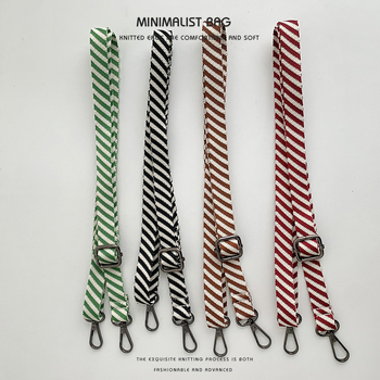 Koti õlarihm — vahetatav reguleeritav crossbody rihm, triibuline jacquard, polüester, kulumiskindel, kevad 2025