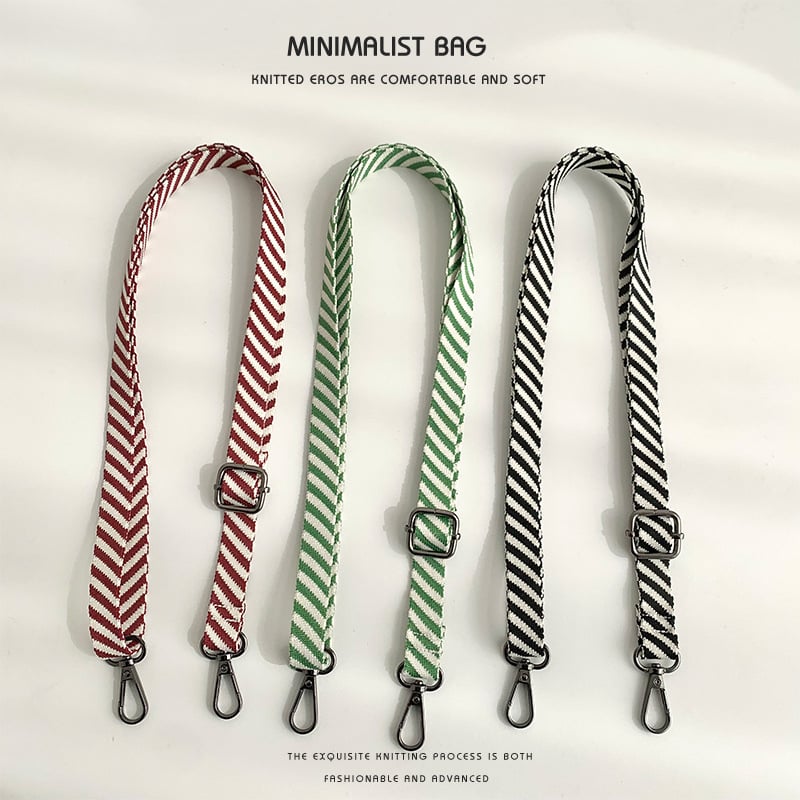 Koti õlarihm — vahetatav reguleeritav crossbody rihm, triibuline jacquard, polüester, kulumiskindel, kevad 2025