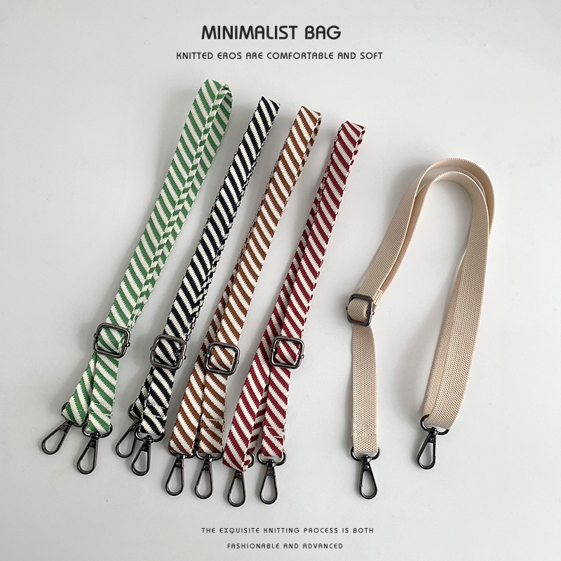 Koti õlarihm — vahetatav reguleeritav crossbody rihm, triibuline jacquard, polüester, kulumiskindel, kevad 2025