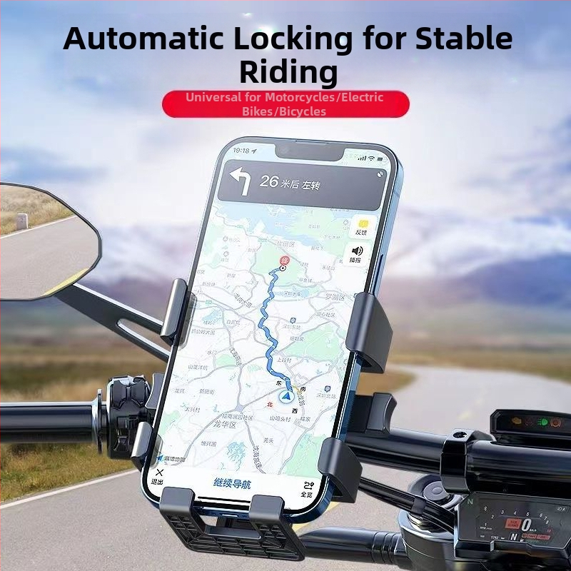 Držiak na telefón pre elektrické vozidlá, motocykel a horské bicykle s navigáciou (materiál: mäkké lepidlo; značka: bez značky)