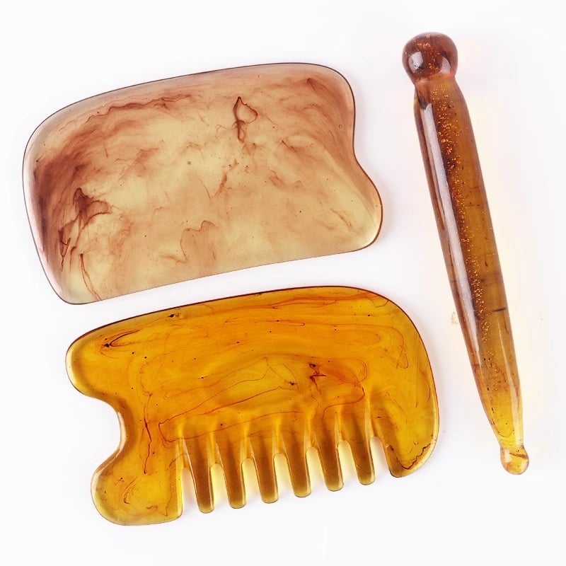 Rishuo Placă de Masaj - Rășină Naturală, Masaj pentru Sănătate, Cutie cu 200 de Bucăți