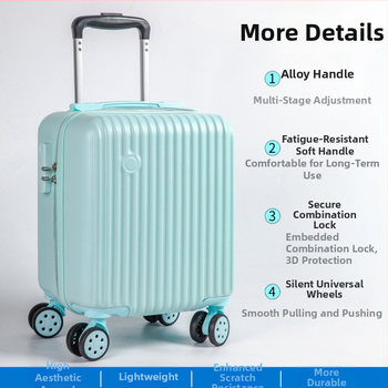 Omanfi 14-tolline käsipagas, ABS+PC, 2,3 kg, universaalsed rattad, tõmblukuga avamine, tavaline kombinatsioonlukk