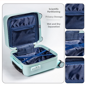 Omanfi 14-tolline käsipagas, ABS+PC, 2,3 kg, universaalsed rattad, tõmblukuga avamine, tavaline kombinatsioonlukk