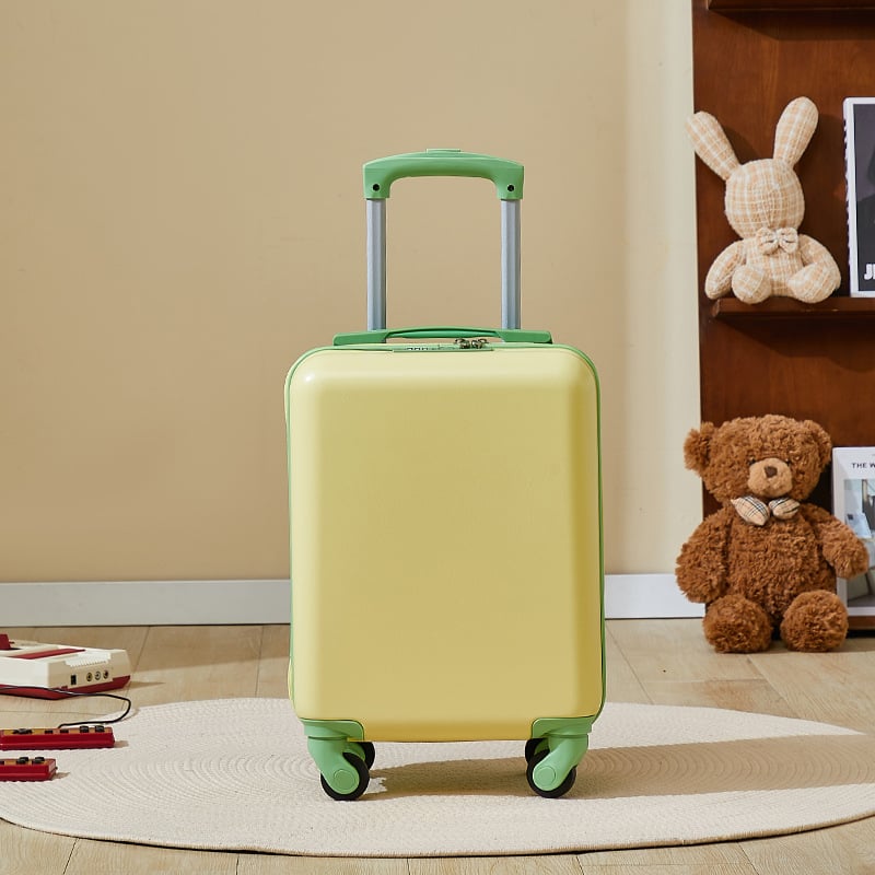 Koreapärase stiiliga käsipagas, ABS korpus, 2 kg kaal, tõmblukuga avamine, tavaline kombinatsioonlukk, universaalsed rattad