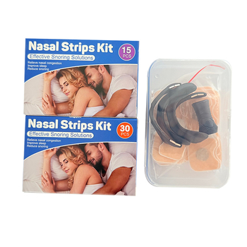 Magneetiline ninapatš kliipsiga ja hingamisläätja dilataatoriga knarkimise vältimiseks – kude, magnet, plastik