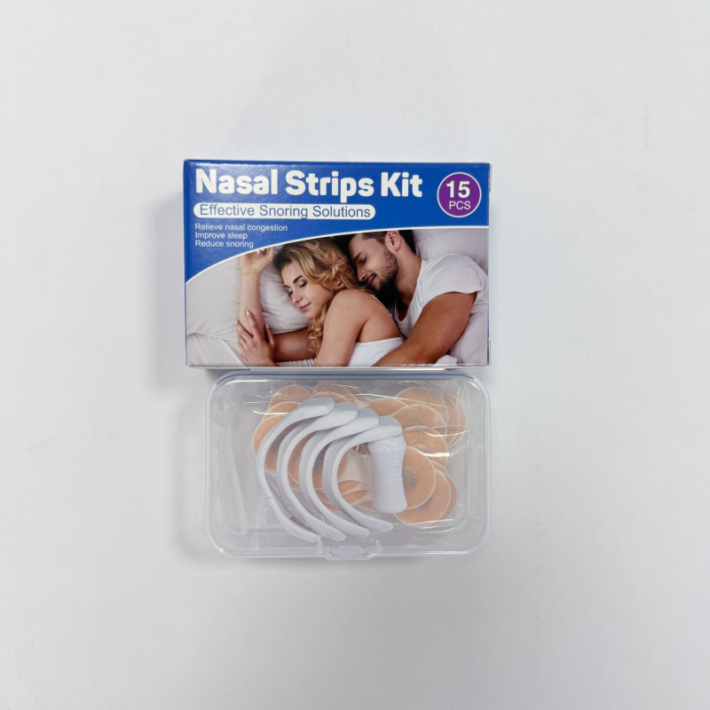 Magneetiline ninapatš kliipsiga ja hingamisläätja dilataatoriga knarkimise vältimiseks – kude, magnet, plastik