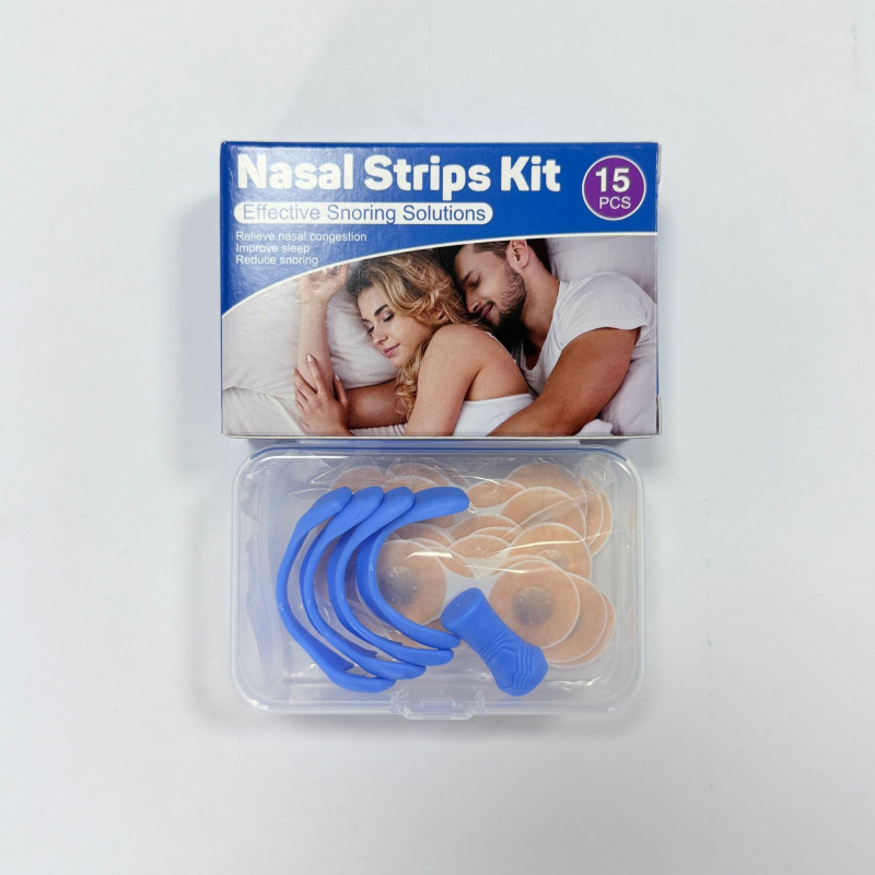 Magneetiline ninapatš kliipsiga ja hingamisläätja dilataatoriga knarkimise vältimiseks – kude, magnet, plastik