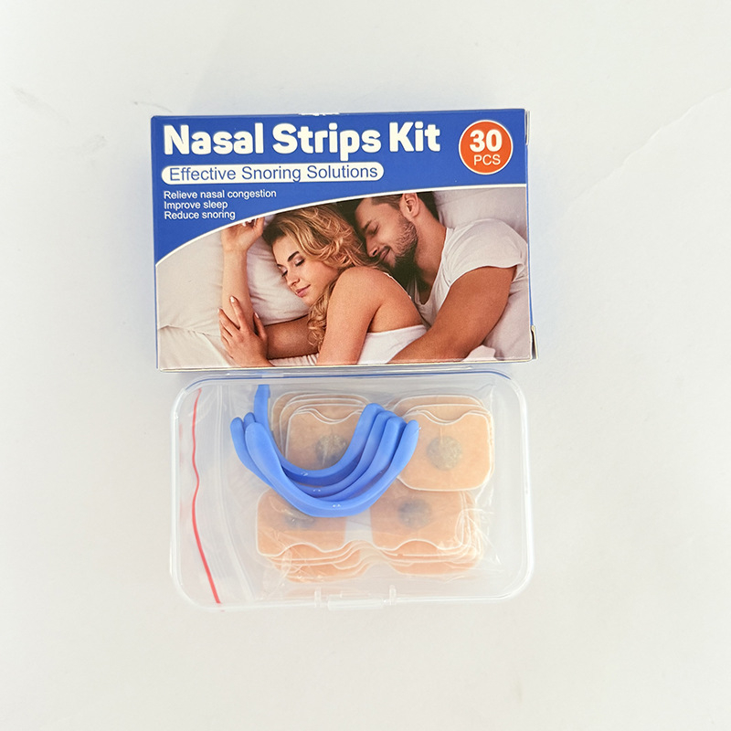 Magneetiline ninapatš kliipsiga ja hingamisläätja dilataatoriga knarkimise vältimiseks – kude, magnet, plastik