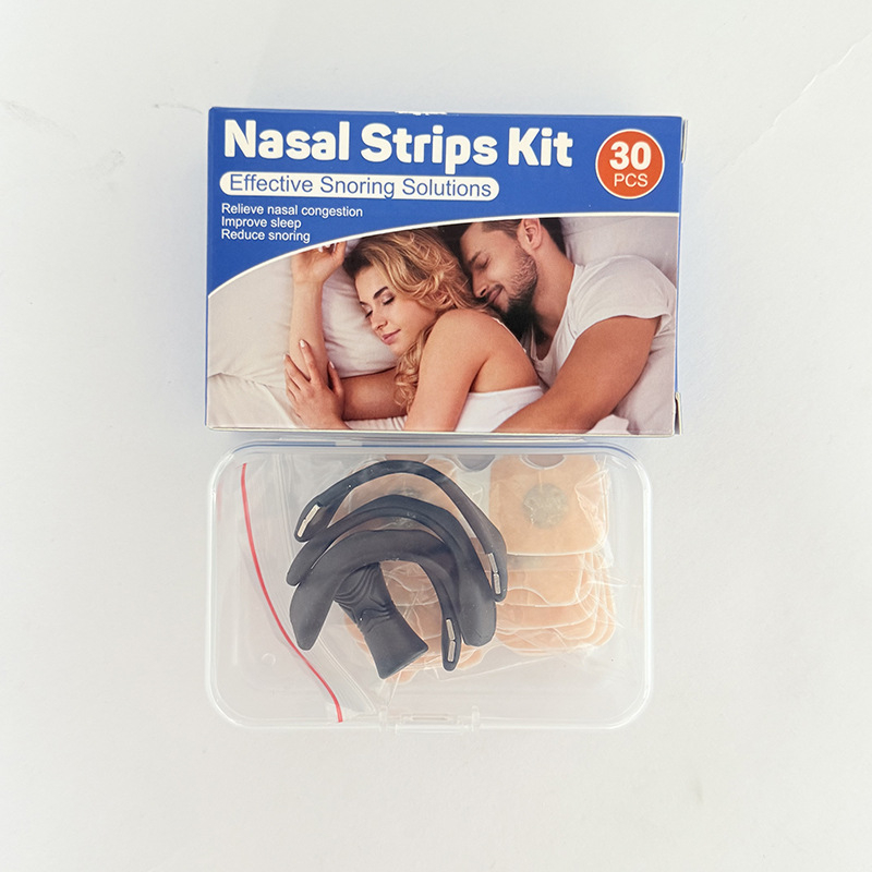 Magneetiline ninapatš kliipsiga ja hingamisläätja dilataatoriga knarkimise vältimiseks – kude, magnet, plastik