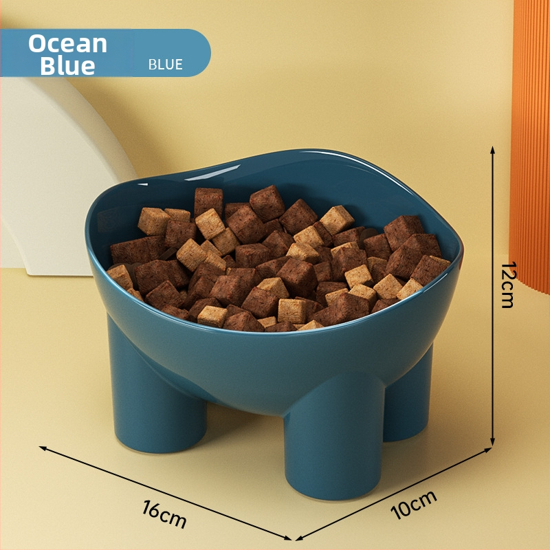 Katės dubuo su dramblio kojų dizainu, kaklo apsauga, prieš apsivertimą, tinkamas katėms