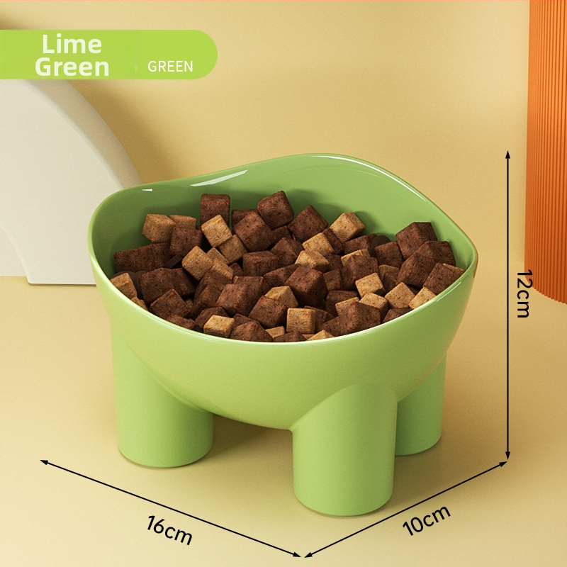 Katės dubuo su dramblio kojų dizainu, kaklo apsauga, prieš apsivertimą, tinkamas katėms