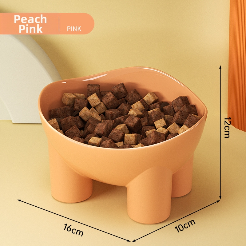 Katės dubuo su dramblio kojų dizainu, kaklo apsauga, prieš apsivertimą, tinkamas katėms