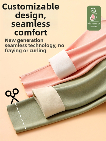 Nėščiosioms skirtas šiluminis apatinių komplektas su fliso pamušalu, marškinėliai su ilgomis rankovėmis ir kelnės, žindymo prieiga, poliesterio su spandekso mišinyje, žiema 2023