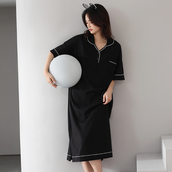 Modal öösärk naistele – lühikeste kätega, rasedus, rinna padja, puuvill-satiin materjal, pikk, õhuke kangas 121–140 g/m²