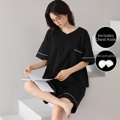 Modal öösärk naistele – lühikeste kätega, rasedus, rinna padja, puuvill-satiin materjal, pikk, õhuke kangas 121–140 g/m²