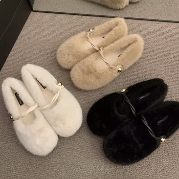 Mary Jane plišane mokasice za trudnice, s kopčom, gornji dio od umjetnog pliša, unutrašnjost od pamuka, gumeni potplat