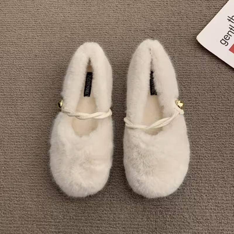 Mary Jane plišane mokasice za trudnice, s kopčom, gornji dio od umjetnog pliša, unutrašnjost od pamuka, gumeni potplat