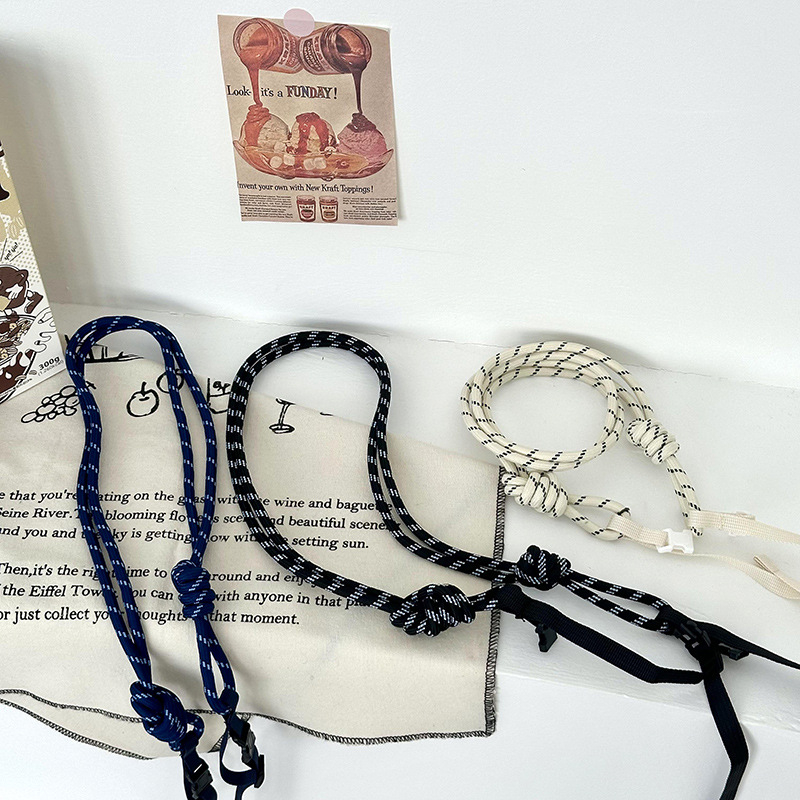 Crossbody koti rihm tikandiga triibulise mustriga, reguleeritav pikk polüesteri õlarihm