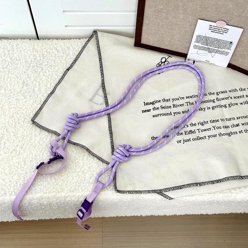 Crossbody koti rihm tikandiga triibulise mustriga, reguleeritav pikk polüesteri õlarihm