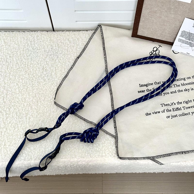 Crossbody koti rihm tikandiga triibulise mustriga, reguleeritav pikk polüesteri õlarihm