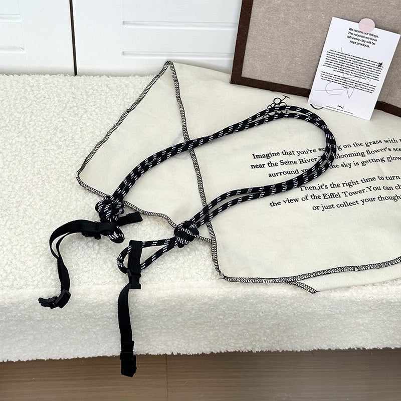 Crossbody koti rihm tikandiga triibulise mustriga, reguleeritav pikk polüesteri õlarihm