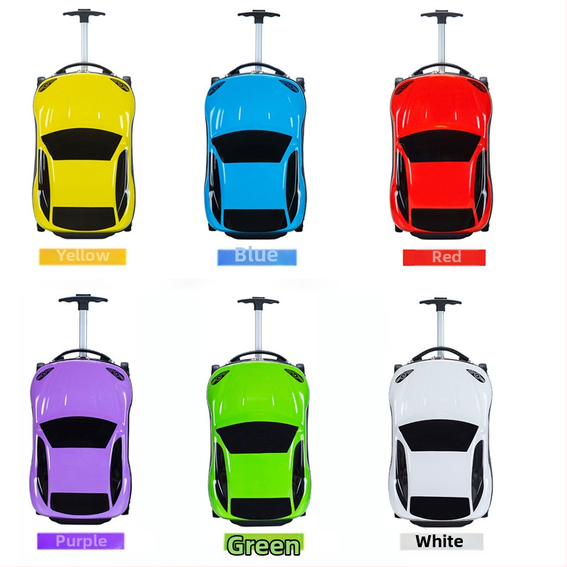 Bērnu ceļojumu koferis ar karikatūru dizainu, ABS+PC materiāls, universālie riteņi, rāvējslēdzējs, poliestera odere, skolēniem