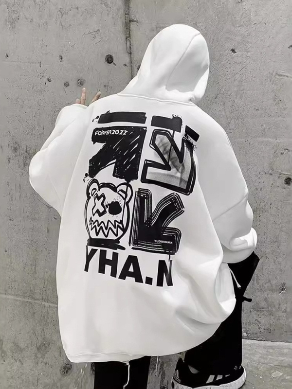 Oversize kapuces džemperis ar fleece iekšējo oderi, 96% poliesters, brīvs piegriezums, U formas kakla atvērums bez apkakles, kabats